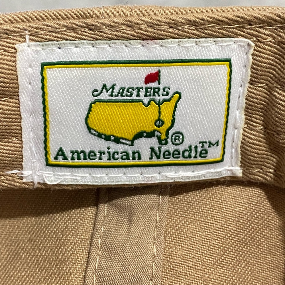 2022 Masters Augusta National Golf Hat American Needle Khaki Dad Cap Adjustable - Picture 6 of 10